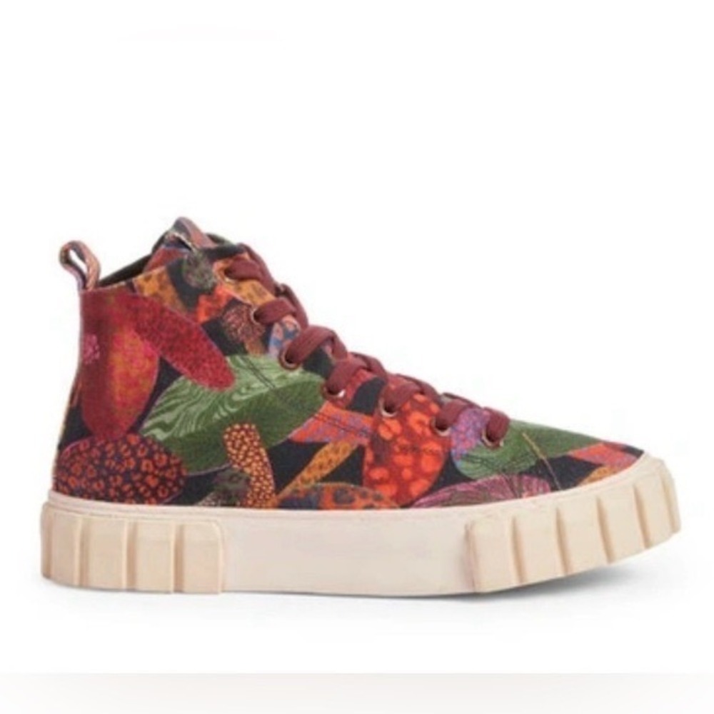Farm Rio Leopard mushroom Canvas Platform High Top Sneakers
